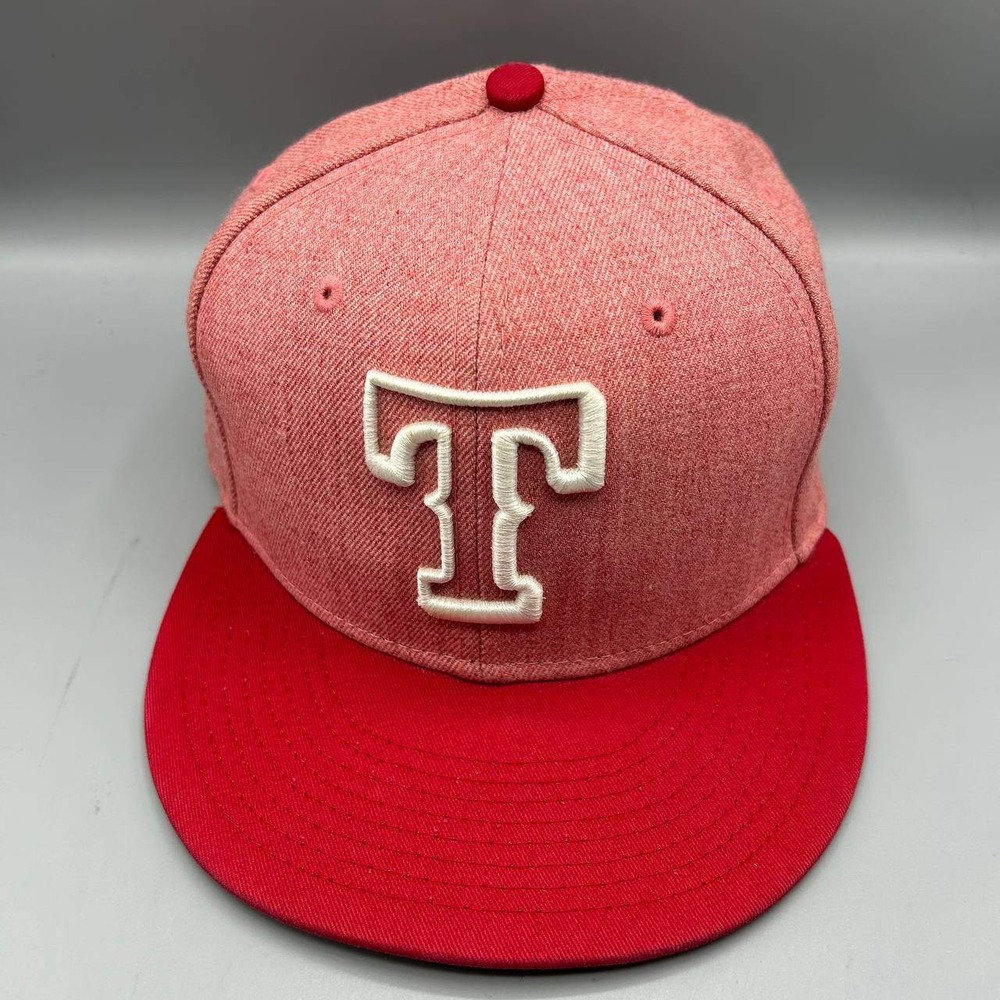 Texas Rangers Hat Men M-L Red Embroidered 9Fifty New Era Snap Back Cap